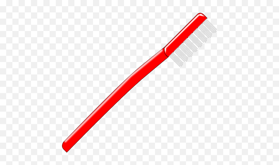 Vector Image Of Basic Red Toothbrush - Red Toothbrush Emoji,Magnet Emoji