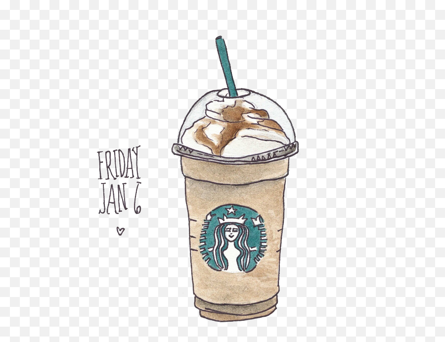 Hot Chocolate Clipart Starbucks - Cartoon Starbucks Coffee Cup Emoji,Iced Coffee Emoji