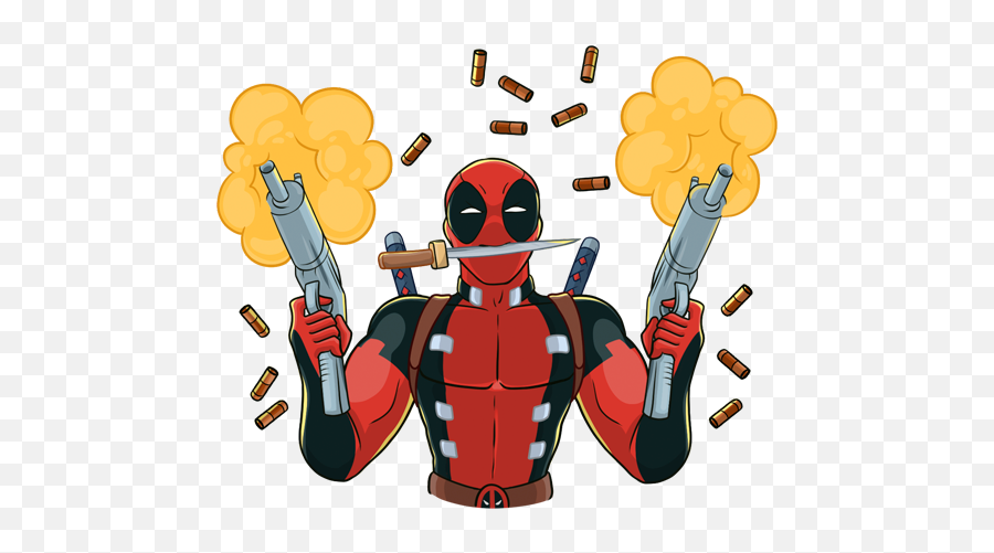 Vk Sticker 32 From Collection Deadpool Download For Free - Cartoon Emoji,Deadpool Emoji Download