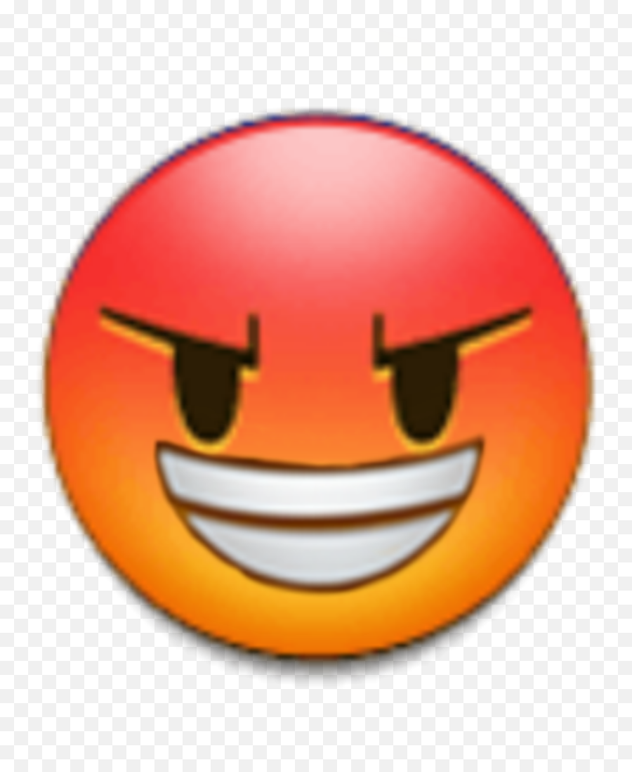 Angry Evil Smile Laugh Emoji Sticker By E - Happy,Laughter Emoji