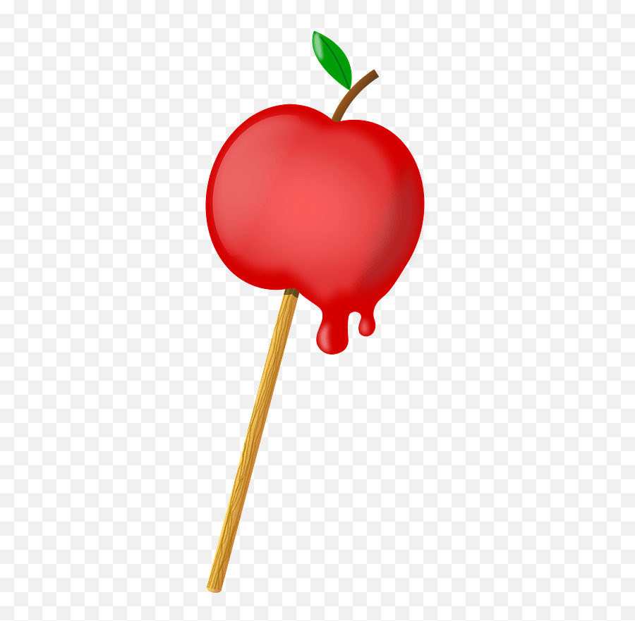 Candy Coated Apple On A Stick Clipart Free Download - Red Sweet Apple Emoji,Cotton Candy Emoji