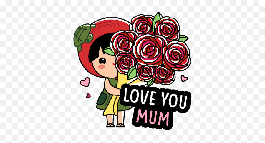 Ang Ku Kueh Girl - Love Mum By Ang Ku Kueh Girl Pte Ltd Garden Roses Emoji,Mummy Emoji