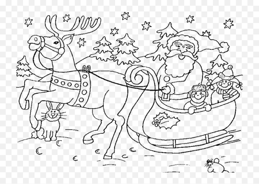 Sleigh Clipart Christmas Sleigh Ride Sleigh Christmas - Drawing Of Santa Claus On Sleigh Emoji,Slay Emoji