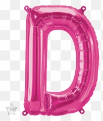 Letter D 16 in - Silver Foil Balloon Transparent Letters Png Emoji