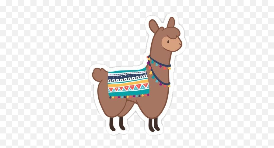 Llama Peru - Sticker Tumblr Brown Clipart Full Size Llama Stickers Emoji,Peru Emoji