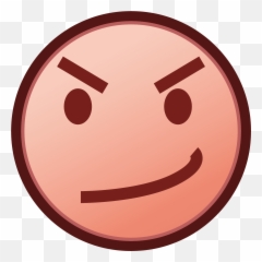 Face With Steam From Nose Emoji Clipart - Negative