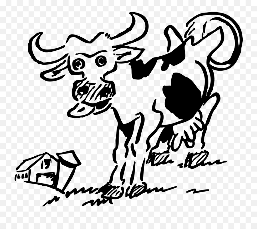 Free Crazy Mad Vectors - Skinny Cow Drawing Emoji,Squirrel Emoji
