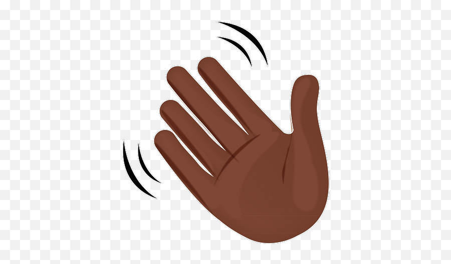 Look It Up Hand - Black Hand Waving Emoji,Hand Emoji