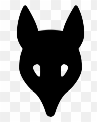 Fox Head Face Silhouette Animal - Wolf Head Silhouette Emoji,Chicken Emoticon