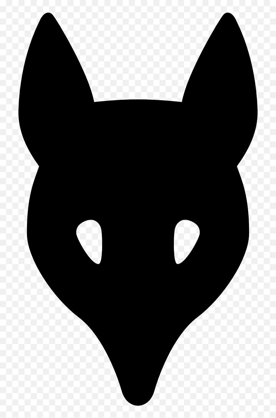 Fox Head Face Silhouette Animal - Wolf Head Silhouette Emoji,Chicken Emoticon