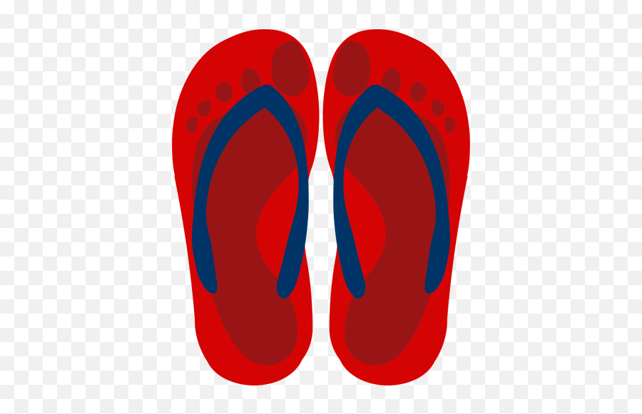Feet Imprint Vector Clip Art - Flip Flop With Foot Clipart Emoji,Emoticons Flip Off