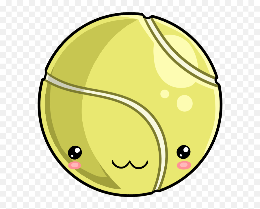 Tennis Ball Clipart - Sports Kawaii Clipart Emoji,Tennis Emoticon