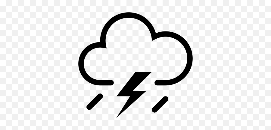 Storm Icon - Cloud With Lightning Icon Emoji,Storm Emoji