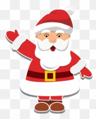 Santa Christmas Red - Santa Claus Cartoon Waving Emoji,Christmas Carols Emoji