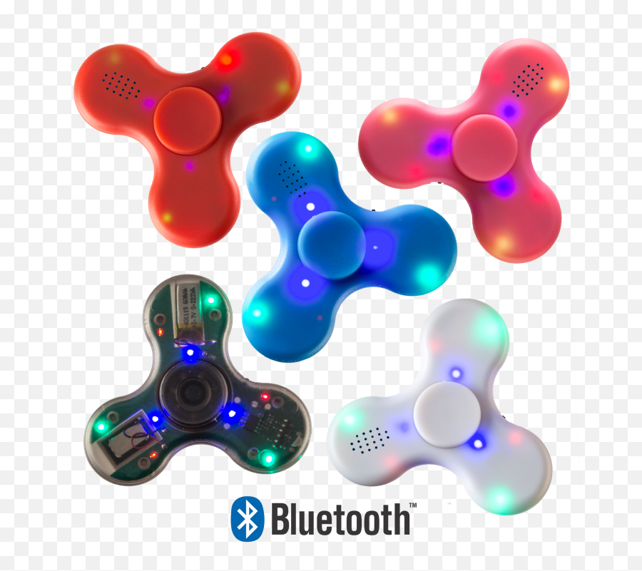 5 - Pack Bluetooth Speaker Fidget Spinners Random Color Bluetooth Emoji,Emoji Fidget Spinner