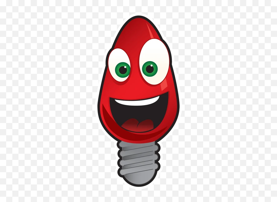 Singing Christmas Lights - Christmas Lights Red Cartoon Emoji,Christmas Emoticon