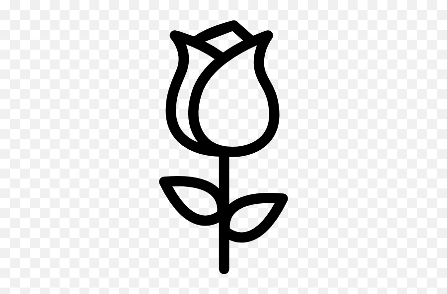 Rose With Leaves Free Vector Icons Designed - Flower Easy Drawings For Kids Emoji,Black Rose Emoji