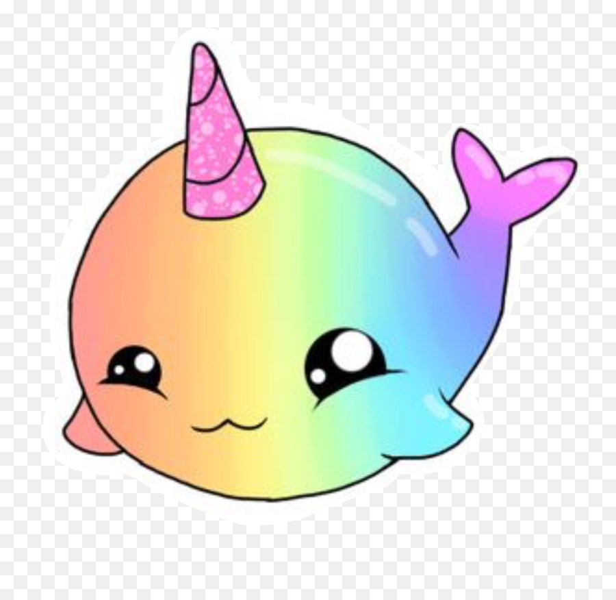 Unicorn Narwhal Narwal Sticker - Cute Unicorn Drawing Emoji,Narwhal Emoji