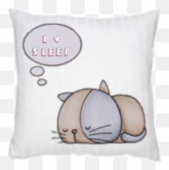 Sleep Cat Bedsheet Bedroom Pet - Cushion Emoji,Emoji Bedroom