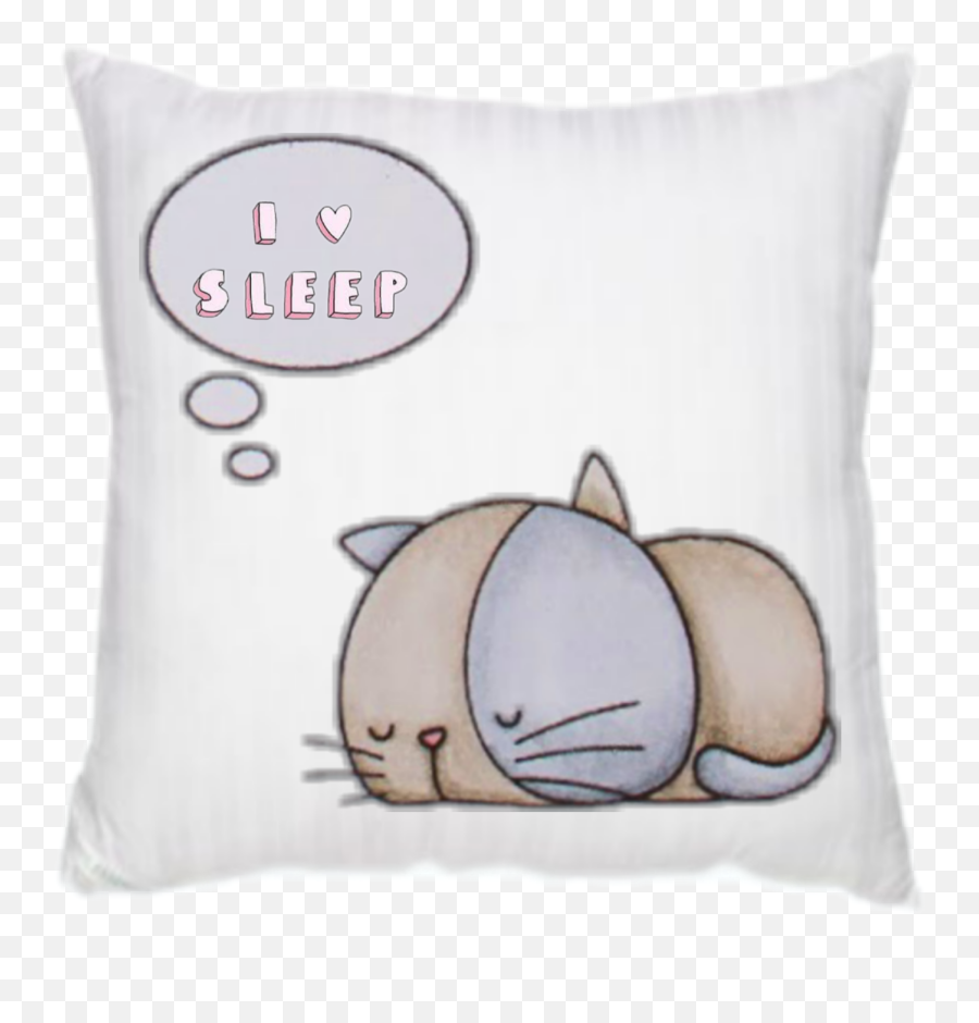 Sleep Cat Bedsheet Bedroom Pet - Cushion Emoji,Emoji Bedroom