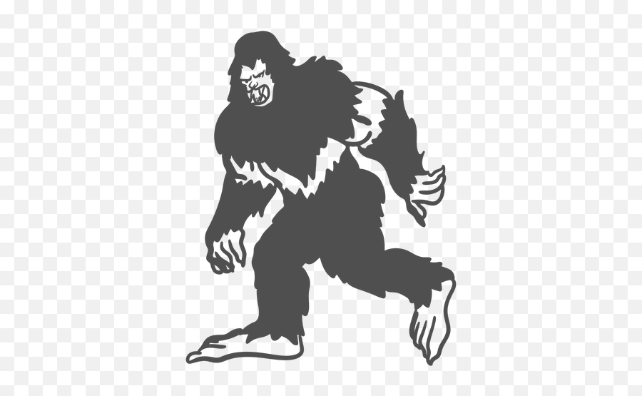 Bigfoot Sasquatch Growling Walking Cut - Illustration Emoji,Sasquatch Emoji