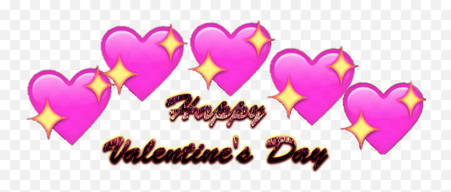Happy Valentines Day Png Free Download - Transparent Png Hearts Emoji,Heart Emoji Meme