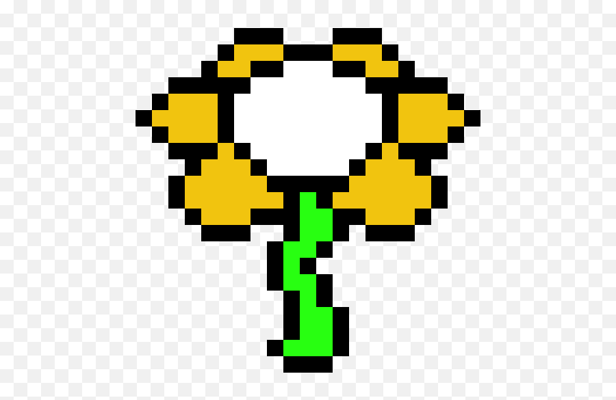 Thats Defenatly Just A Normal Flower - Undertale Flowey Pixel Art Emoji,Flower On Facebook Emoticon