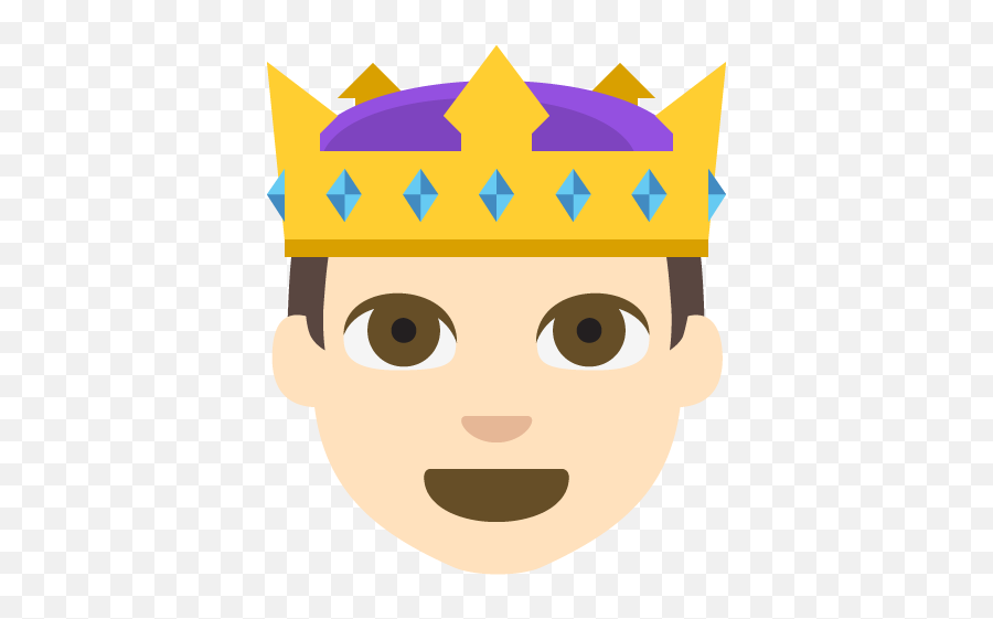 Prince Light Skin Tone Emoji Emoticon Vector Icon - Prince Emoji,Prince Emoji