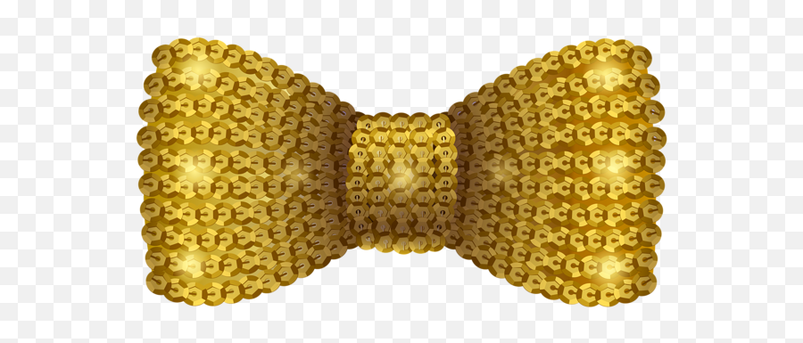 Gold Sequin Bow Transparent Clip Art - Gold Bow Tie Clipart Png Emoji,Bow Tie Emoji Iphone