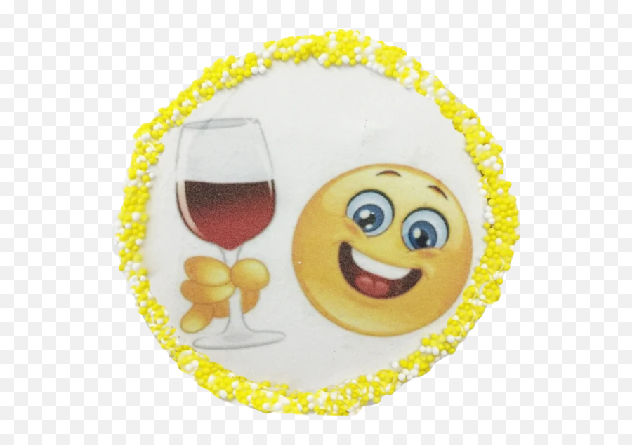 Wine Guy Emoji Cookies With Nonpareils - Cartoon,Wine Emoji