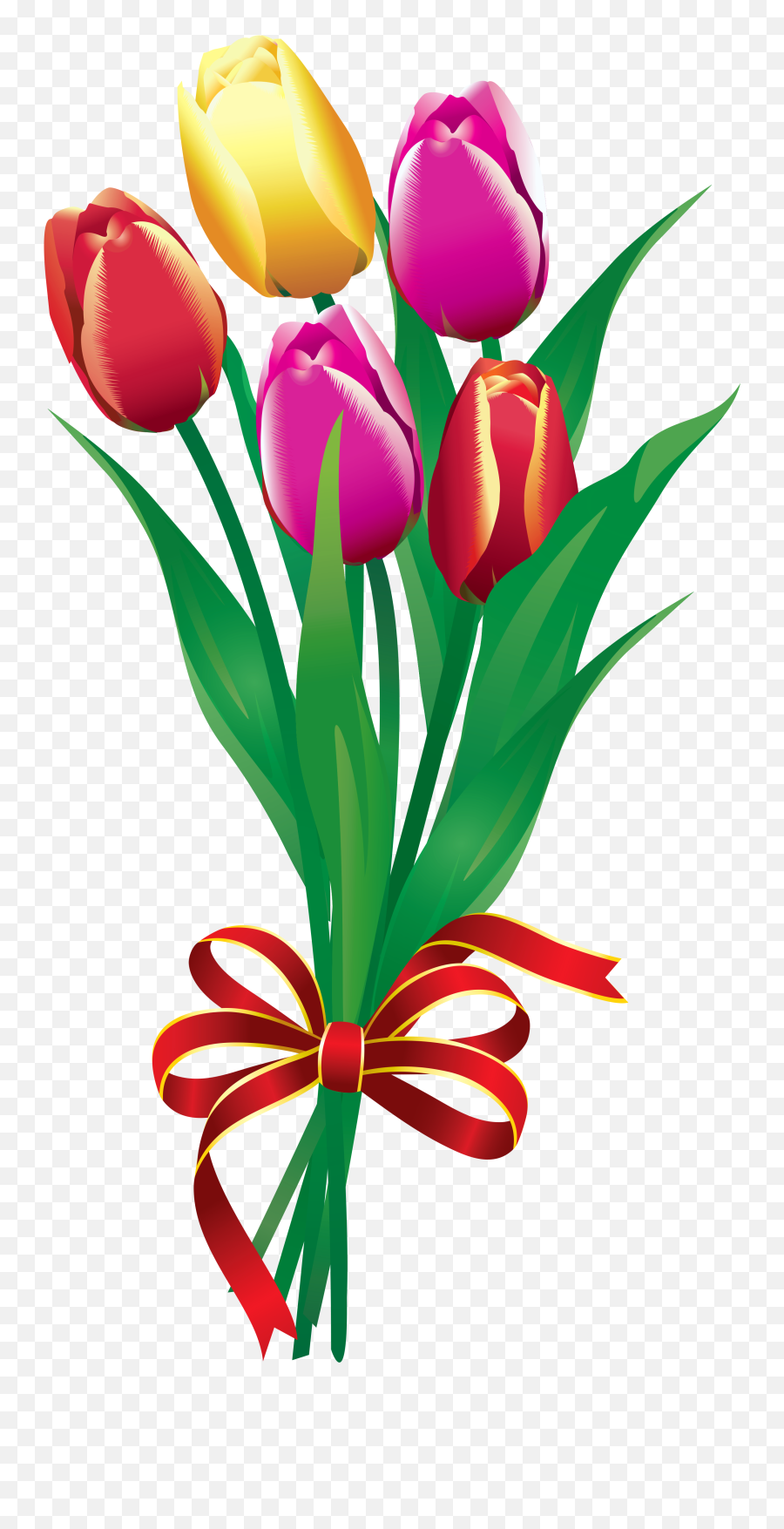 Spring Tulips Bouquet Png Clipart - Bouquet Of Tulips Clipart Emoji,Tulip Emoji