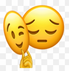 U201cyeah Im Fineu201d Depression Hidingface Notwh - Smiley Emoji,Yeah Emoji