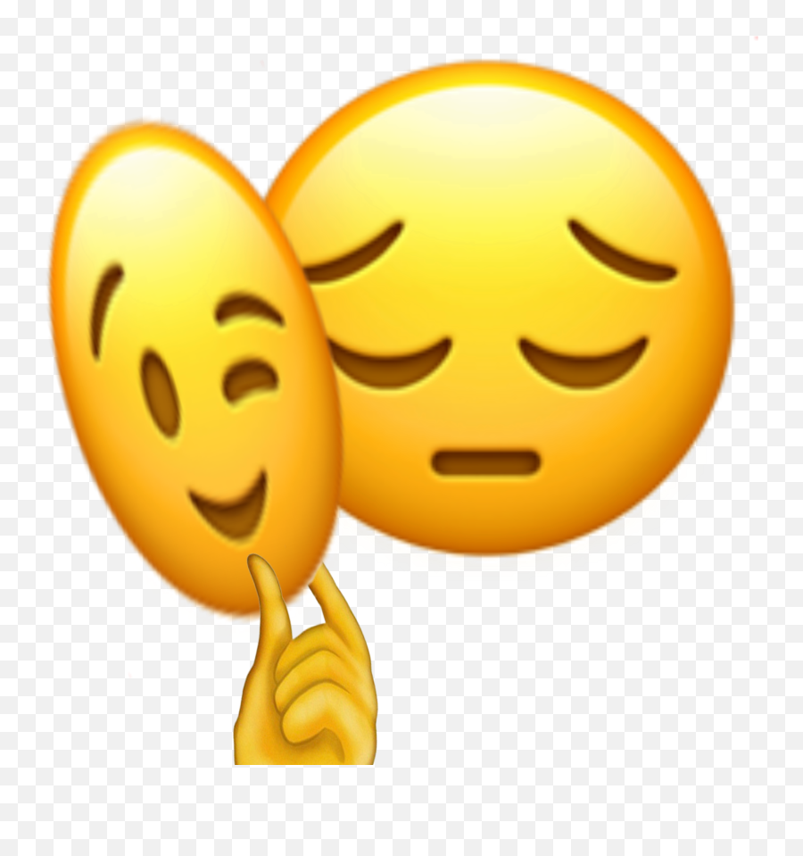 U201cyeah Im Fineu201d Depression Hidingface Notwh - Smiley Emoji,Yeah Emoji