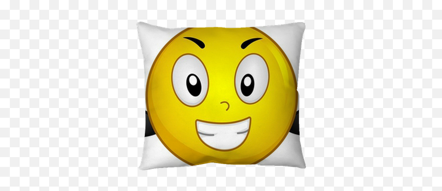 Strong Smiley Throw Pillow U2022 Pixers U2022 We Live To Change - Strong Smiley Emoji,Strong Emoticon