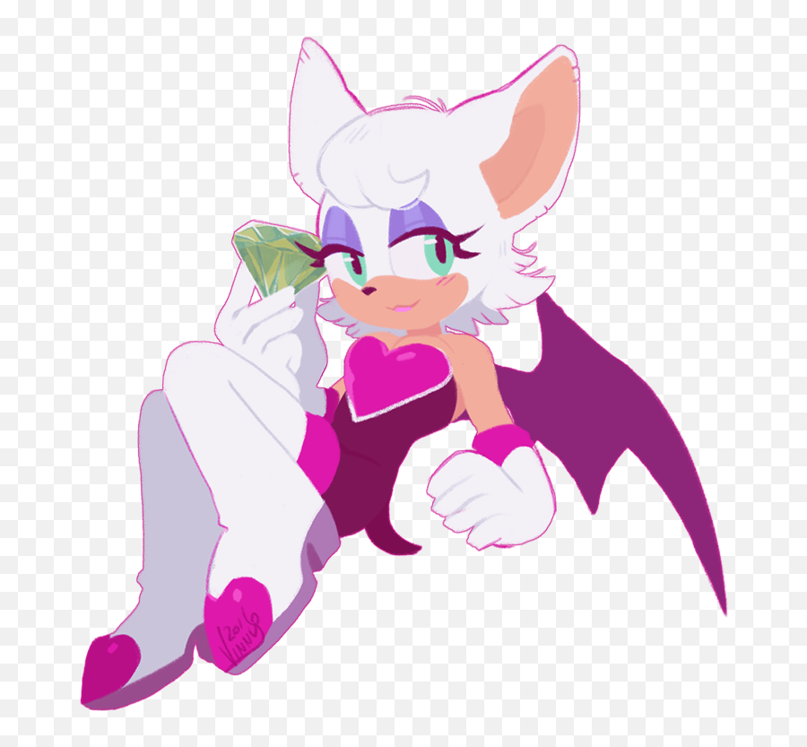 Rouge U2014 Weasyl - Cute Rouge The Bat Art Emoji,Sonic The Hedgehog Emoji