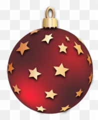 Clipart Stars Ornament Transparent - Red Christmas Balls Emoji