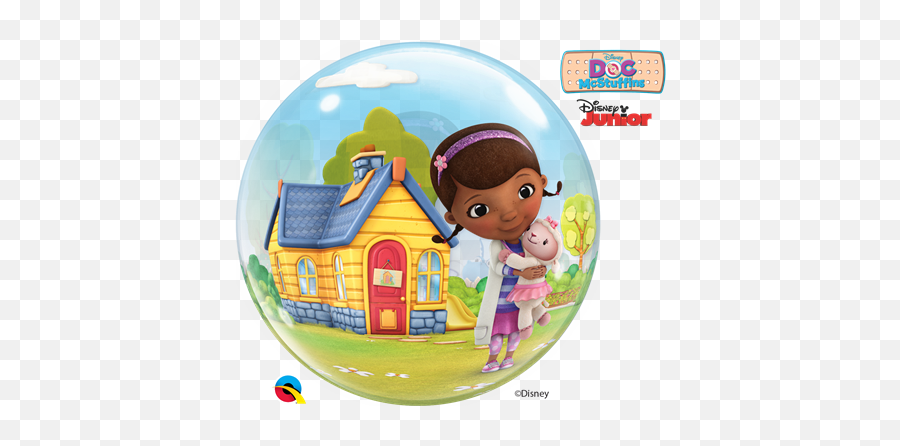 Single Bubble Doc Mcstuffins - Balloon Emoji,House And Balloons Emoji