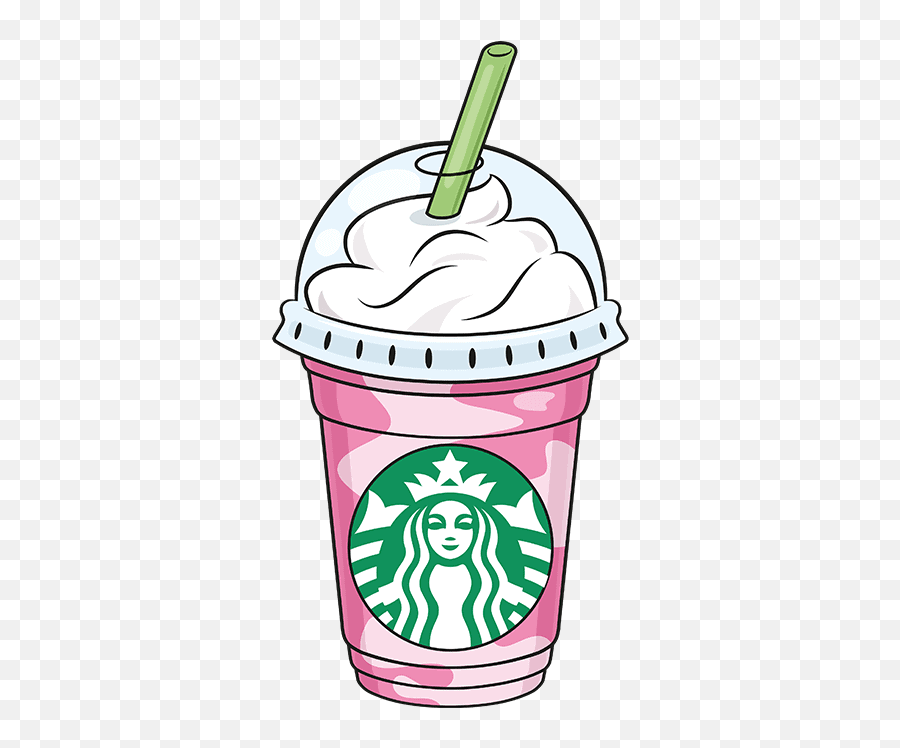 How To Draw A Starbucks Frappuccino - Really Easy Drawing Draw Starbucks Step By Step Emoji,Starbucks Coffee Emoji