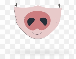 Kids Pig Face Covering Print - Happy Emoji