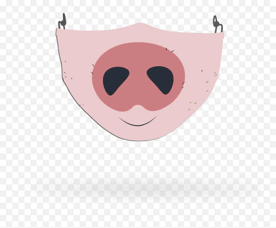 Kids Pig Face Covering Print - Happy Emoji,Monkey Emoji Covering Mouth