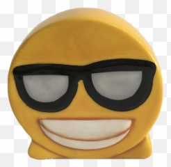 Download Hd Alcancía Emoji Con Gafas - Cartoon,Emojicon