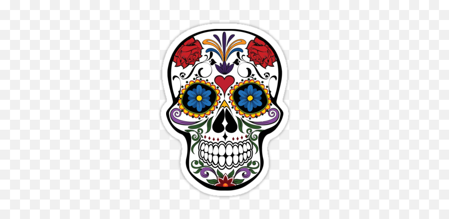 Sugar Skull Sugarskull Halloween - Day Of The Dead Skull Clipart Emoji,Sugar Skull Emoji