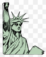 America Detail Face Monument New York - Statue Of Liberty Drawing Cartoon Emoji