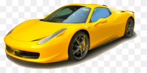 Ferrari 458 Sports Car - Yellow Ferrari Car Png Emoji,Fast Car Emoji
