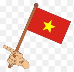 Star Vietnamese Flag Of - With Pole Emoji