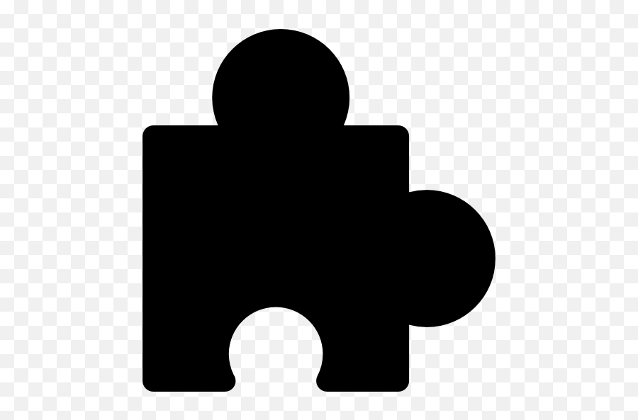 Puzzle Black Piece Shape Icons - Puzzle Piece Silhouette Emoji,Puzzle Emoji