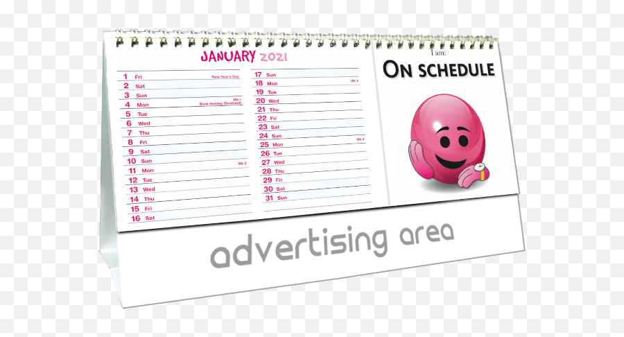 Promotional Business Calendars 2021 - Think Promote Paper Emoji,Calendar Emoji