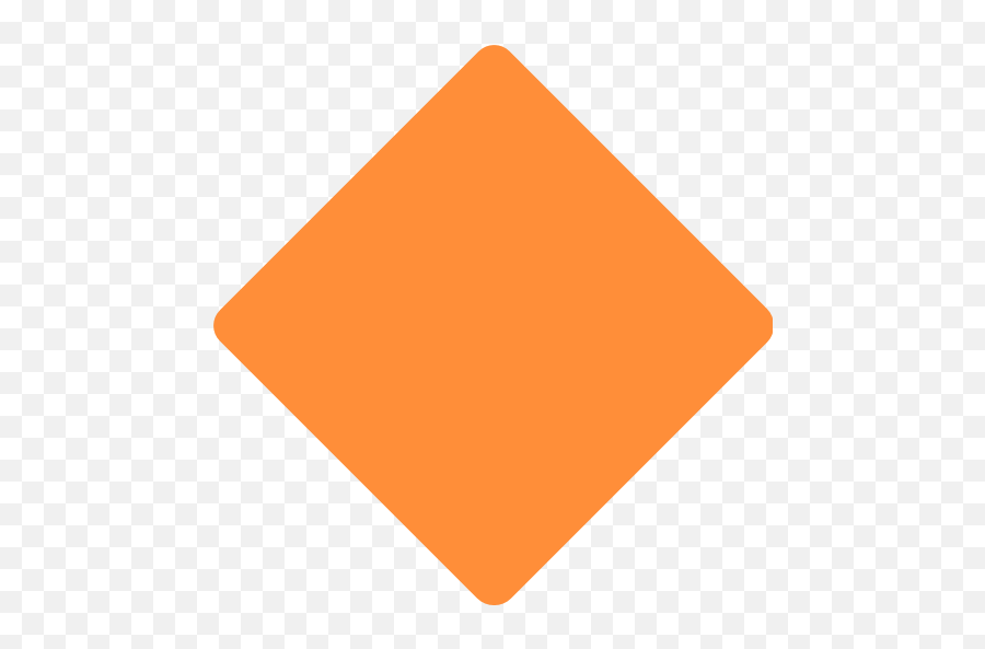 Large Orange Diamond Emoji For Facebook Email Sms - Triangle,Orange Emojis