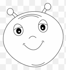 Black And White Alien Clipart - Worm Face Emoji
