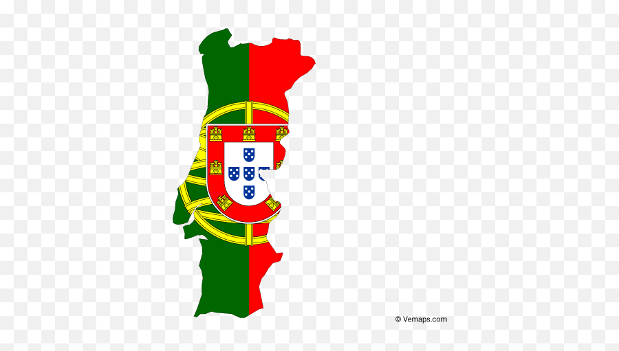 Flag Map Of Portugal Free Vector Maps Portugal Map Map - Portugal Map Vector Emoji,Usa Emoji Map